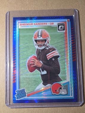 2025 Panini Optic Shedeur Sanders Blue Hyper Rated Rookie